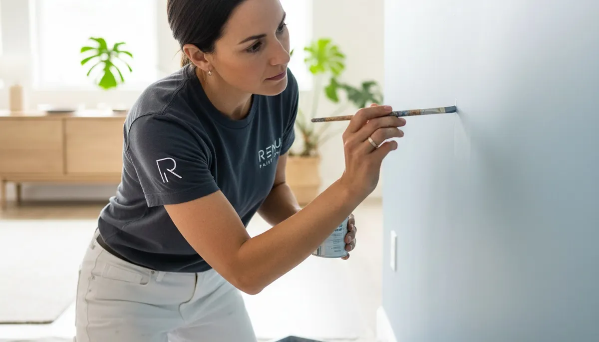Loveland, CO painting contractor repairing scuffs, chips, and faded wall paint with color matching